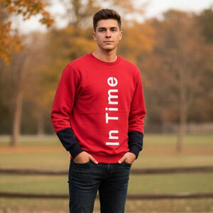 ÉTUDES STUDIO - Men’s Colorblock Crewneck Sweatshirt 100% Cotton Sz M